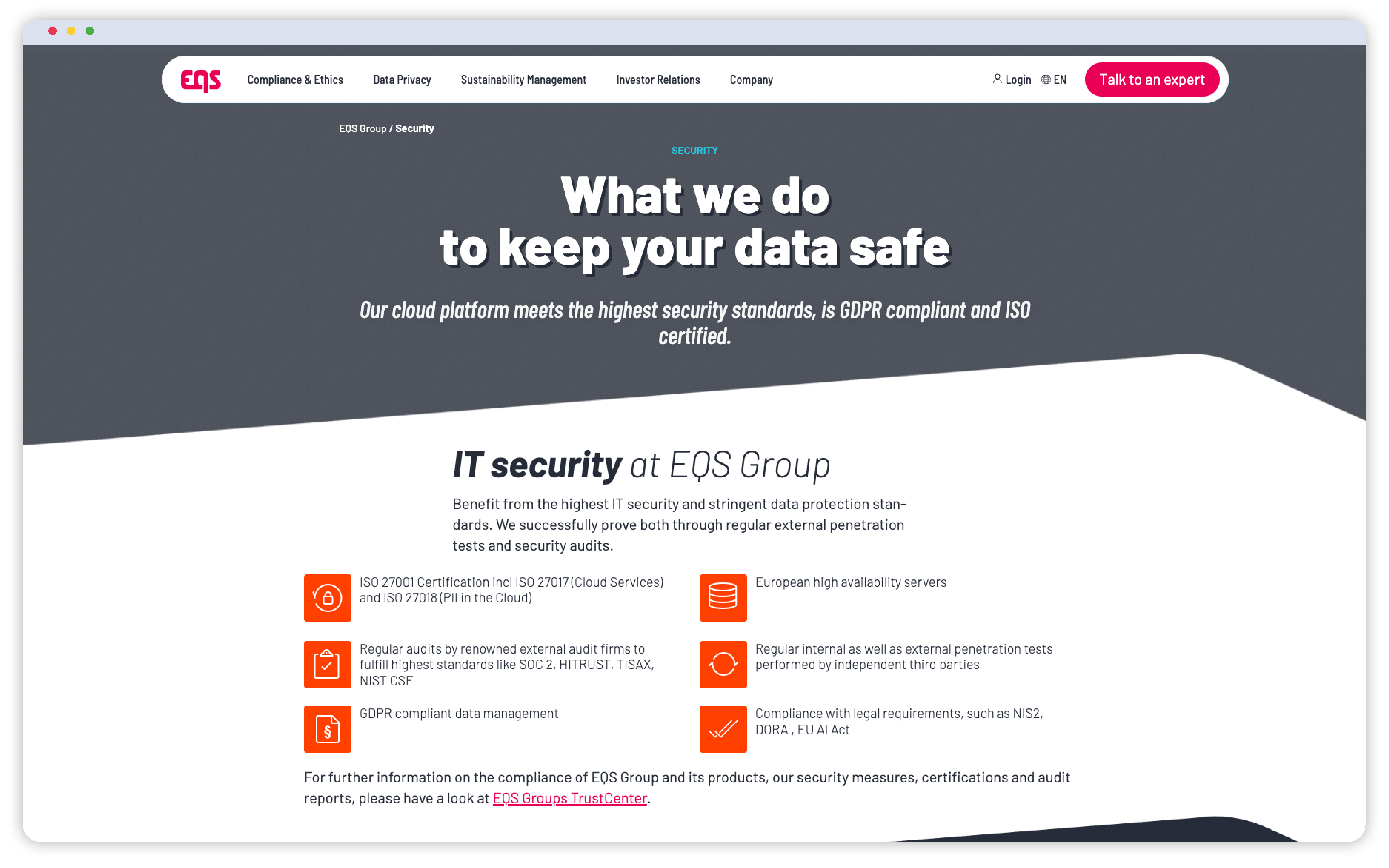 Privacy by design and secure compliance software