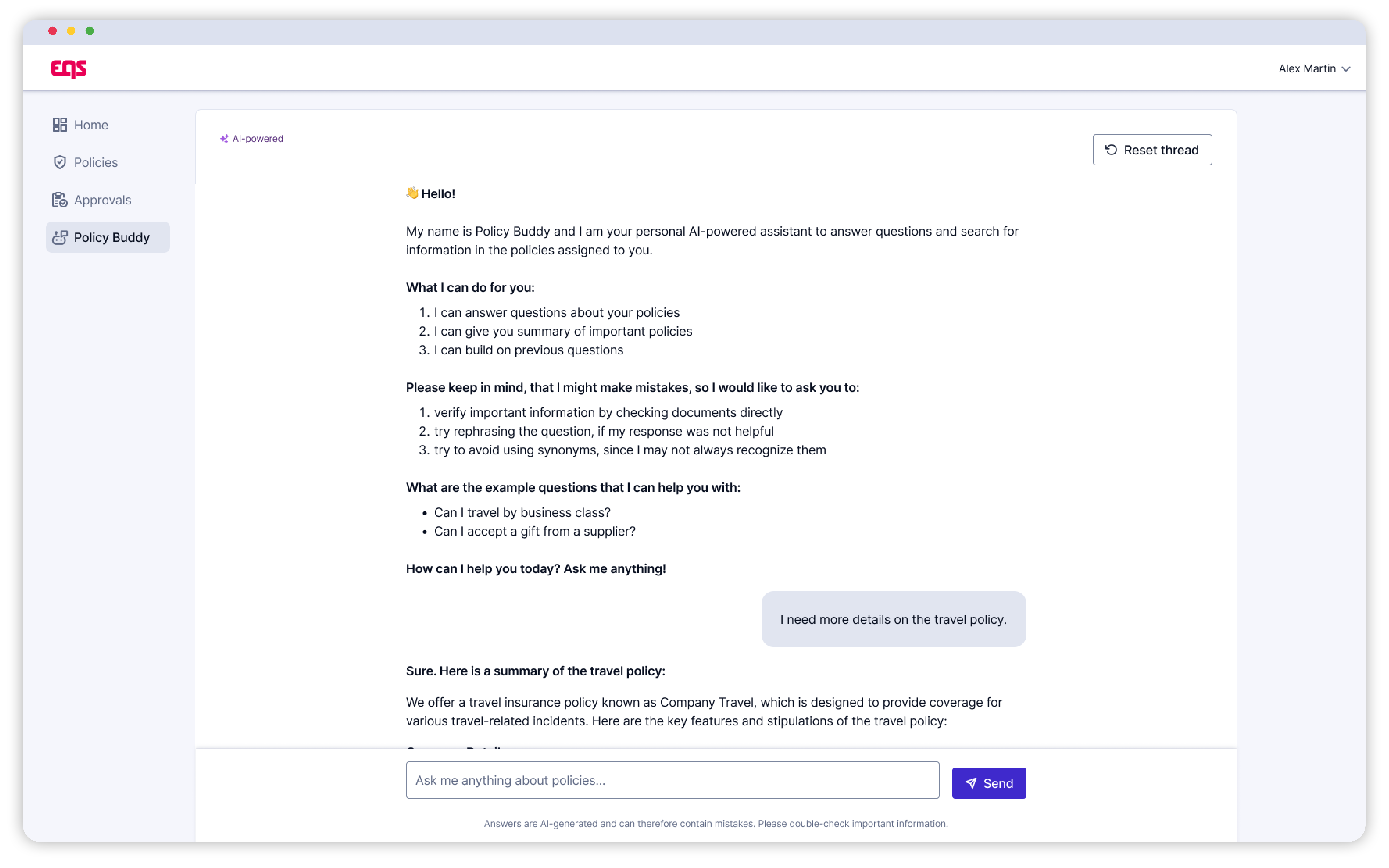 EQS Compliance Cockpit Policy Management Software