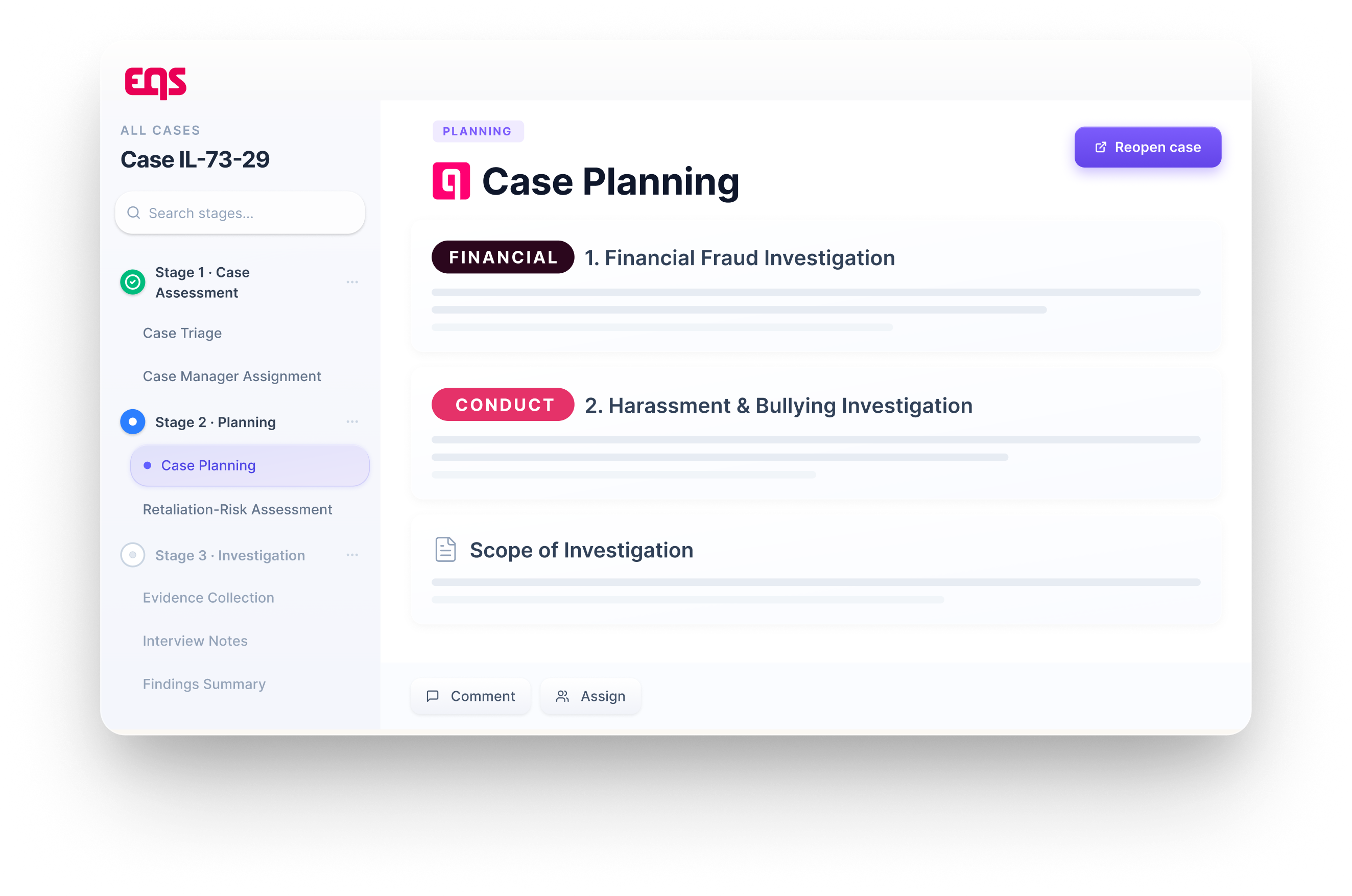 Case planning