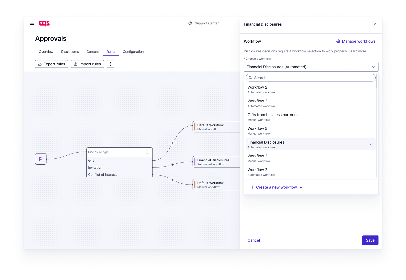 Configurable reviewer hierarchies, permissions and escalation thresholds — EQS Approvals