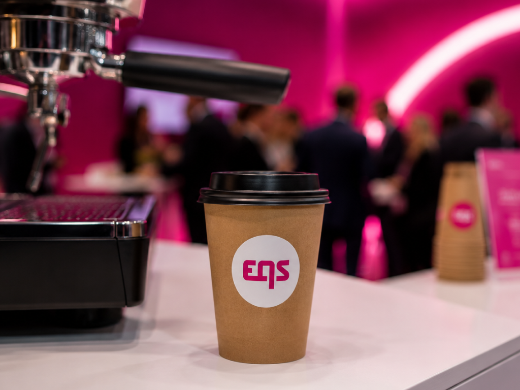 EQS specialty coffee cart at booth 600